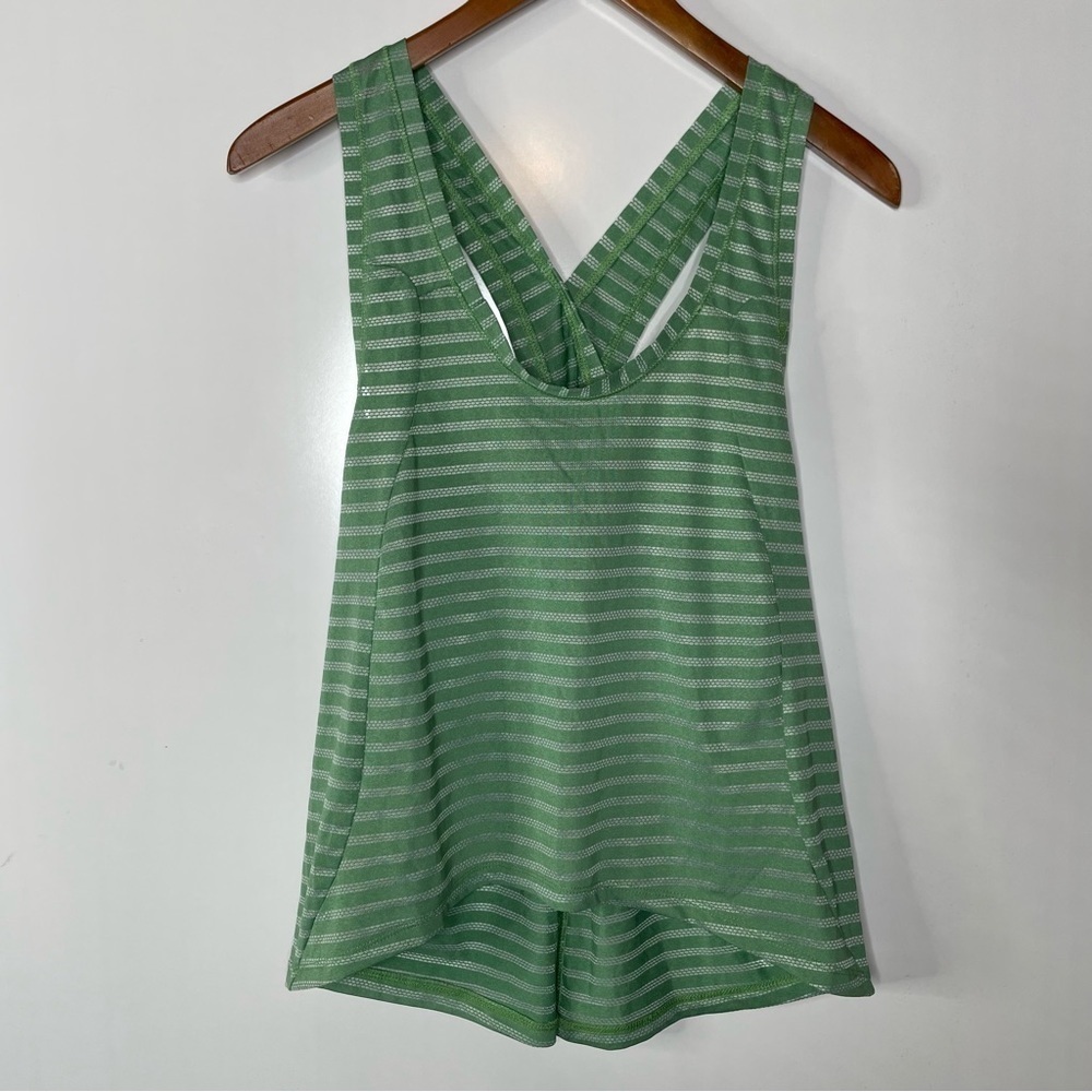 Zyia Active Green Nimbus Split Back Tank Top‎ Large